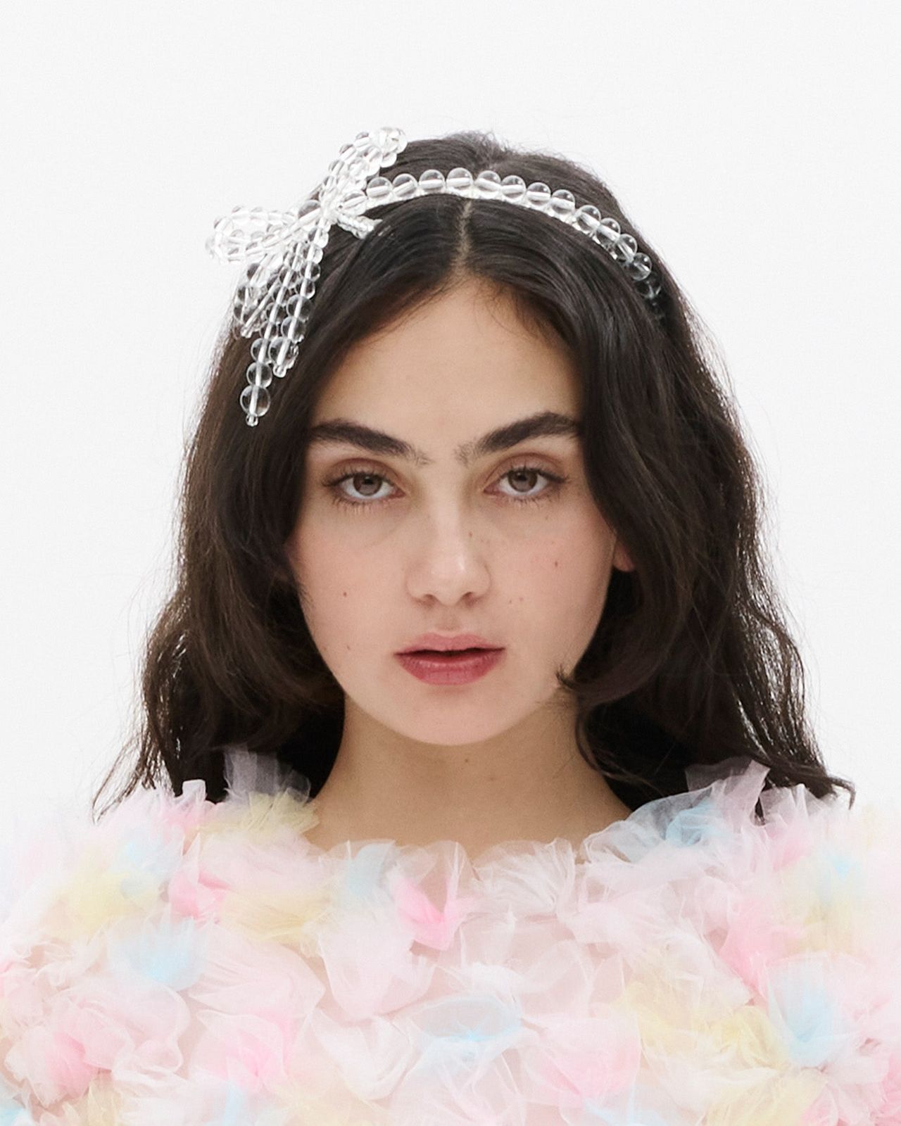 BUBBLE BEADED BOW HEADBAND