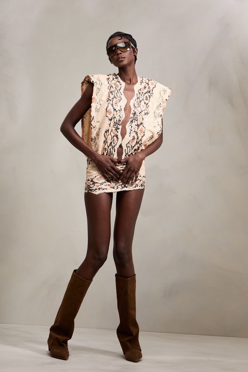 Samantha Dress in Desert Snake