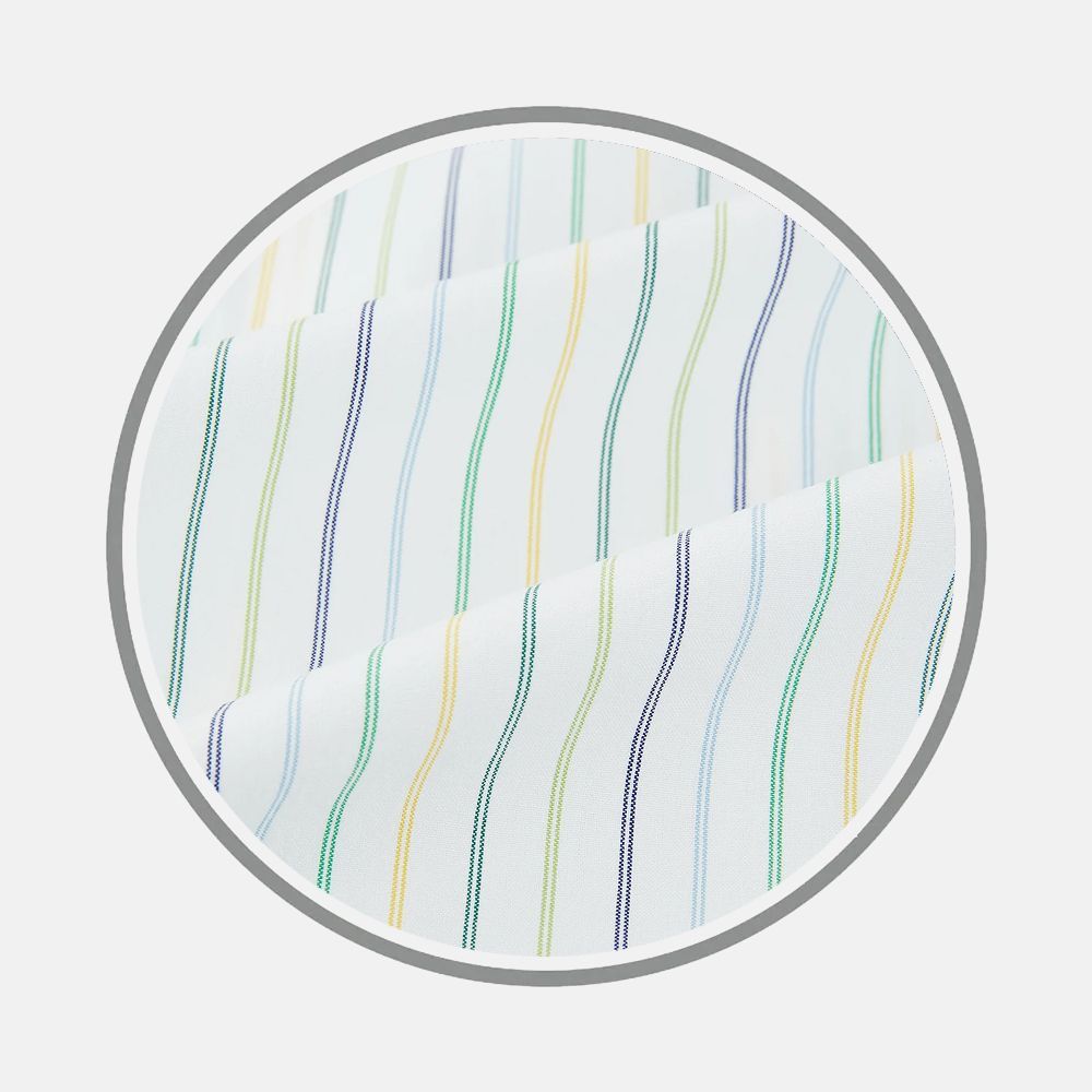Yellow Multi Double Pinstripe Fabric