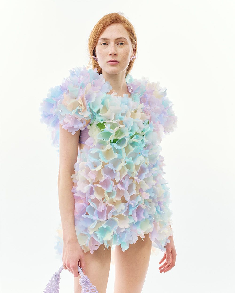 AIR-PUZZLE RAINBOW MINI DRESS