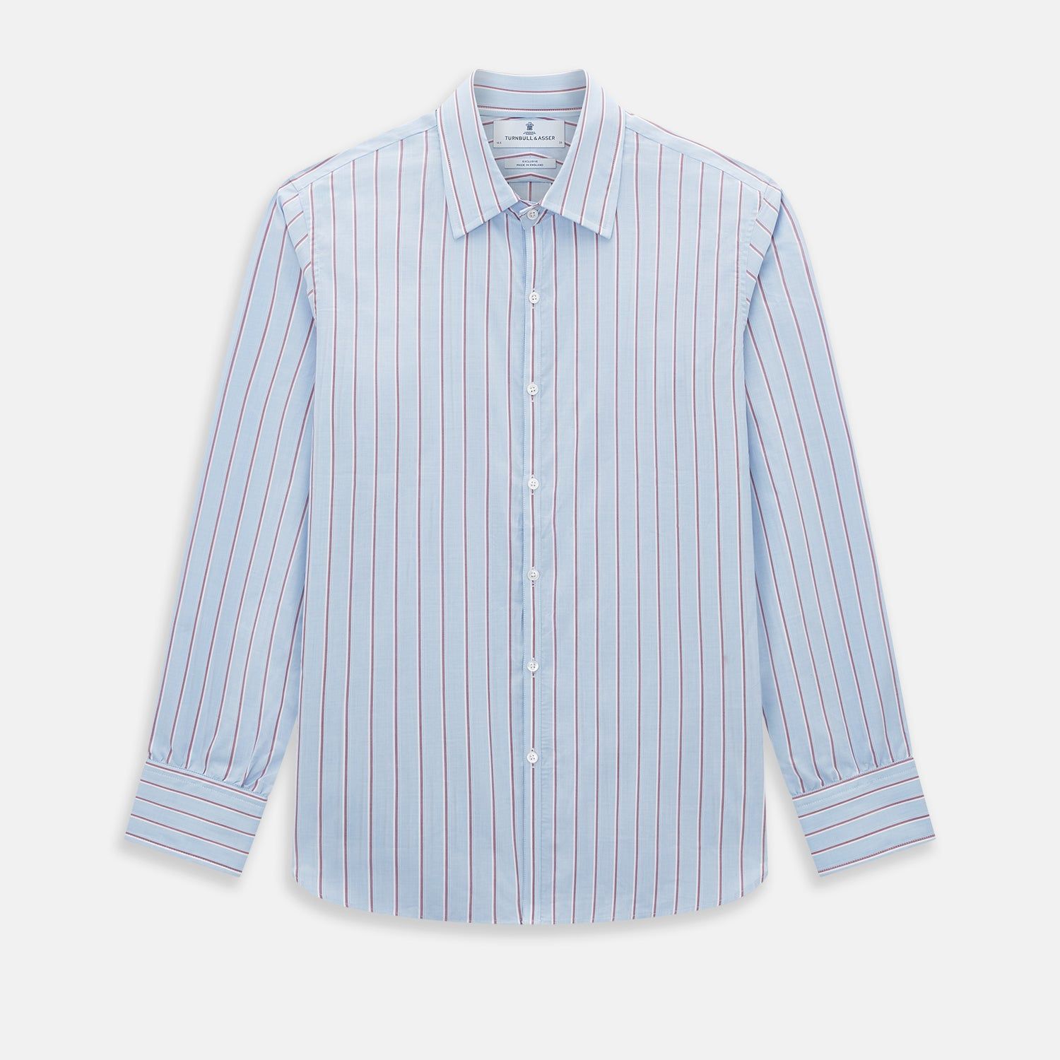 Blue and Burgundy Multi-Stripe Westminster Shirt