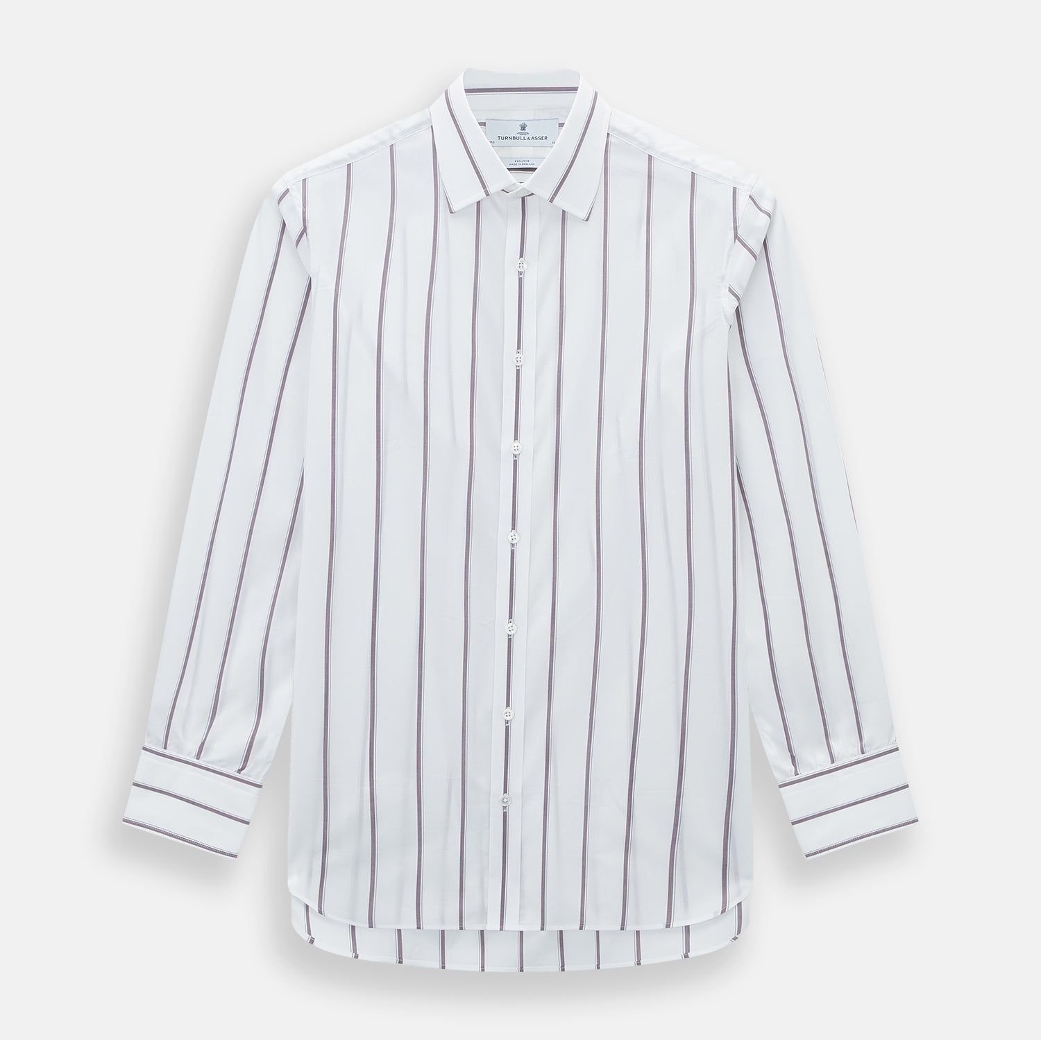 Burgundy Track Stripe Mayfair Shirt