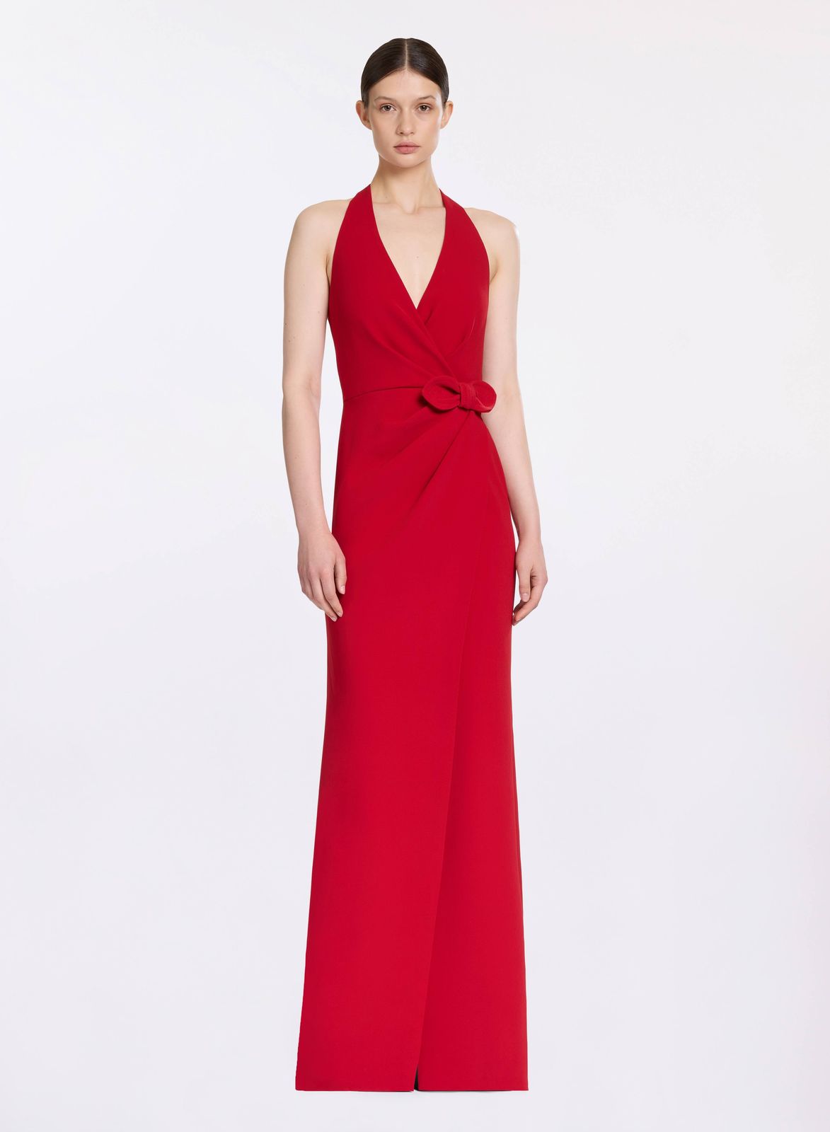 Long Cady Dress with Bow Detail