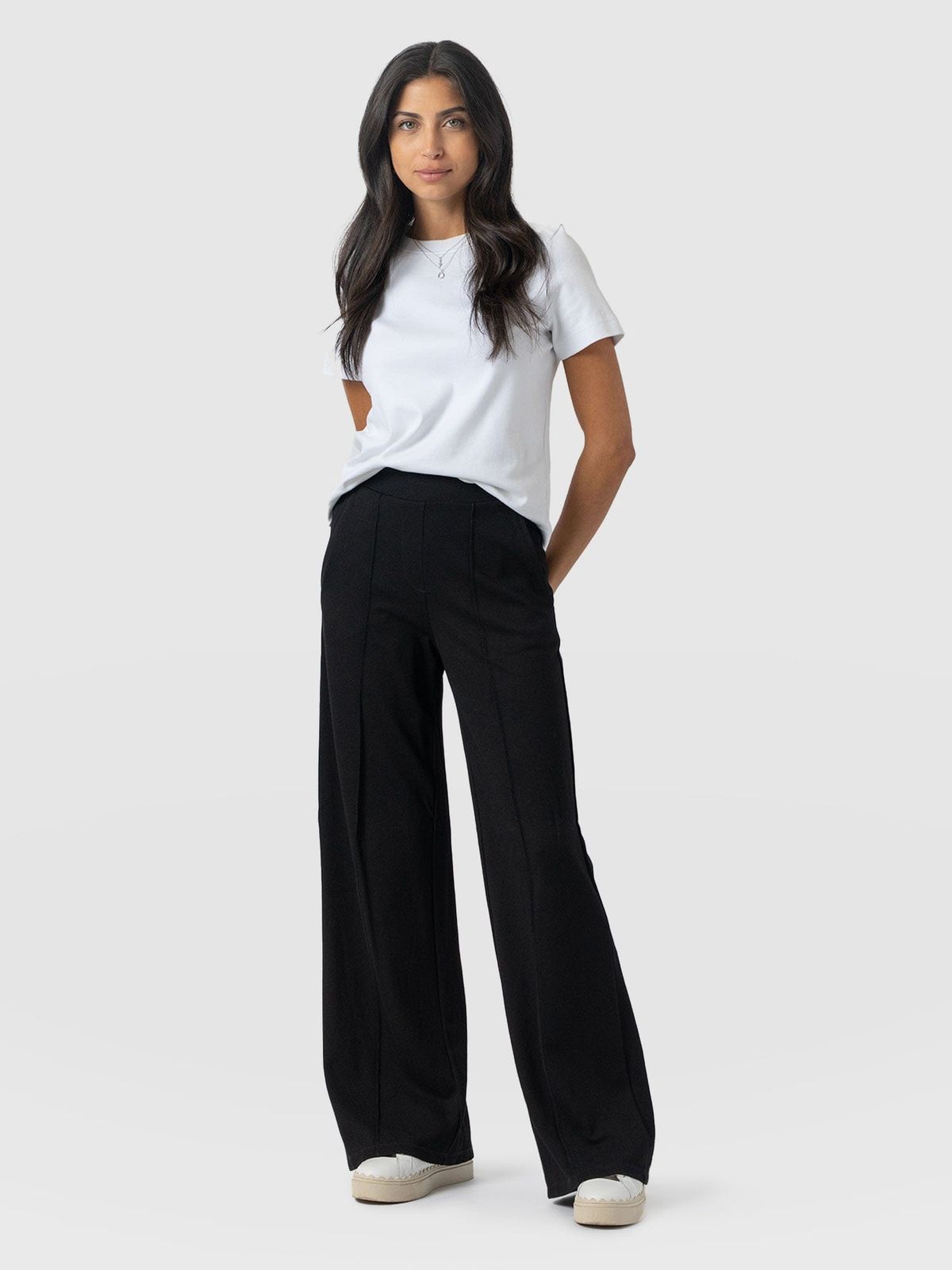 Keller Wide Leg Pant - Black