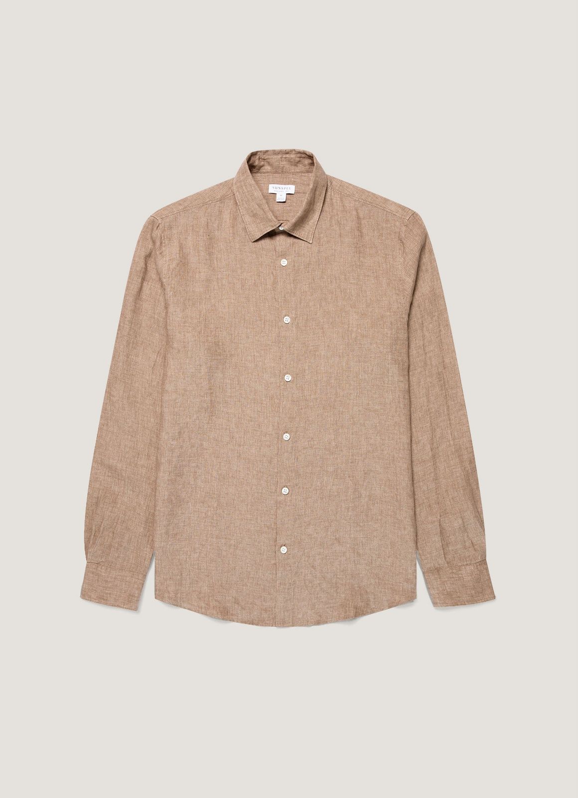 Men's Linen Shirt in Walnut