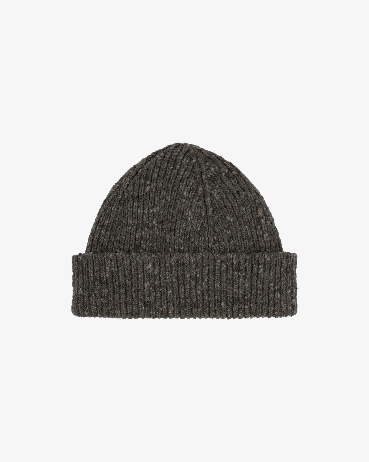 4003 Speckled Donegal wool hat - terra grey
