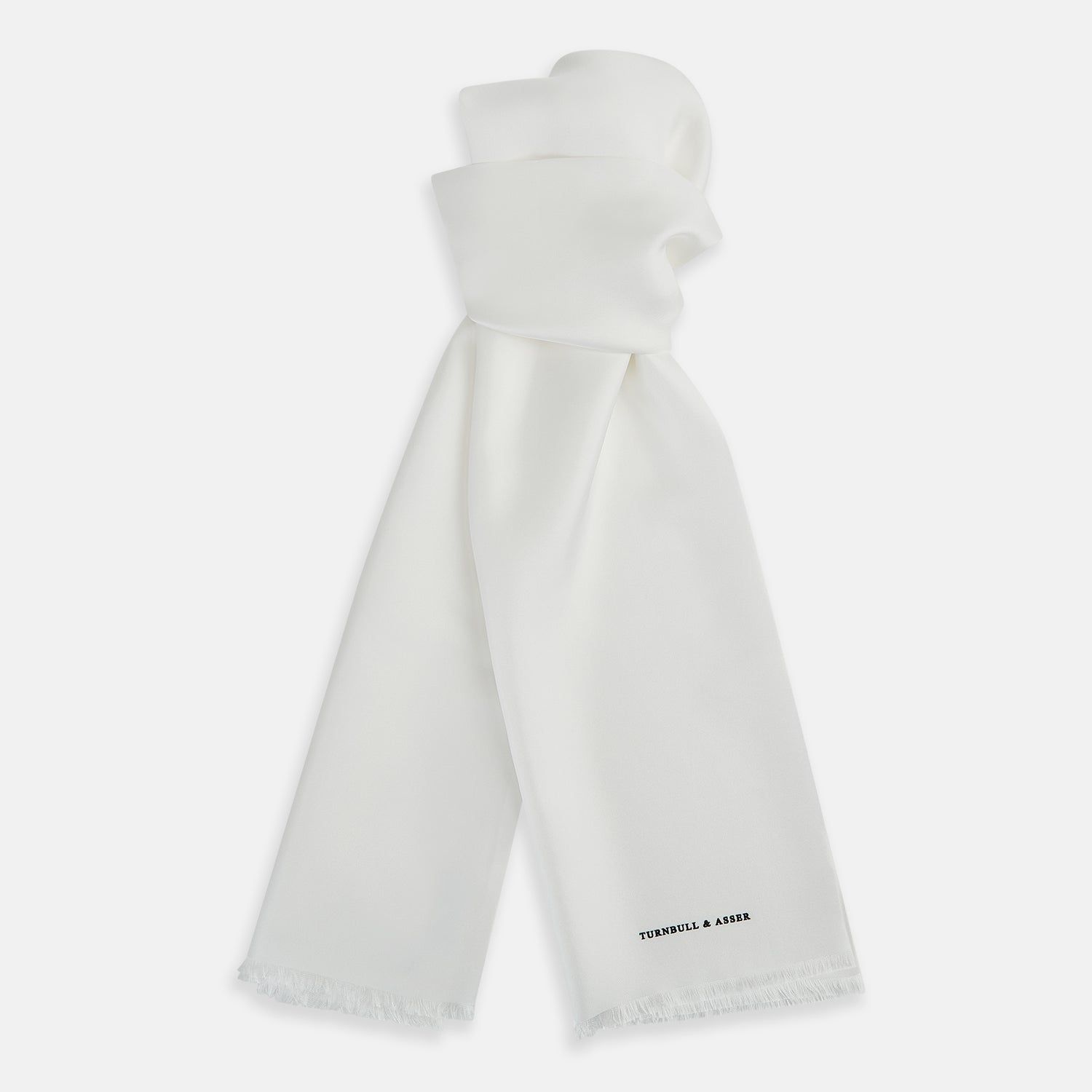 White Silk Scarf