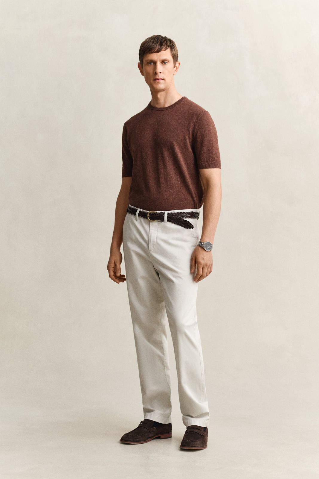 Classic Regular Chinos - CLAY BEIGE