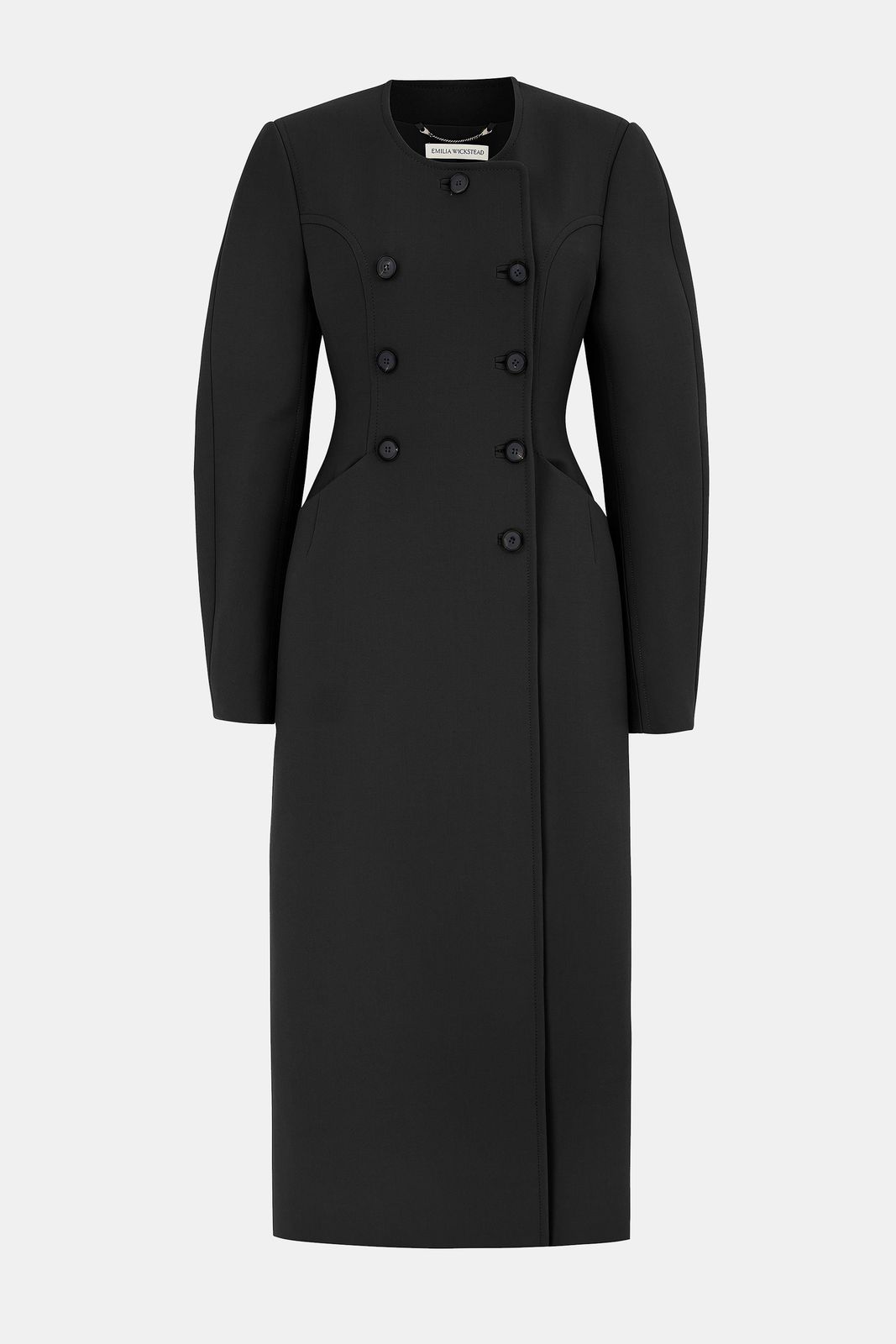 Dalvana Coat In Black Birdseye Suiting