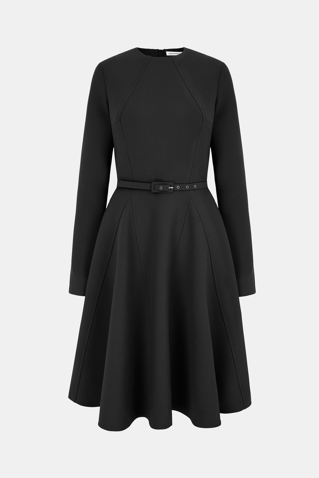 Ucellina Dress In Black Birdseye Suiting
