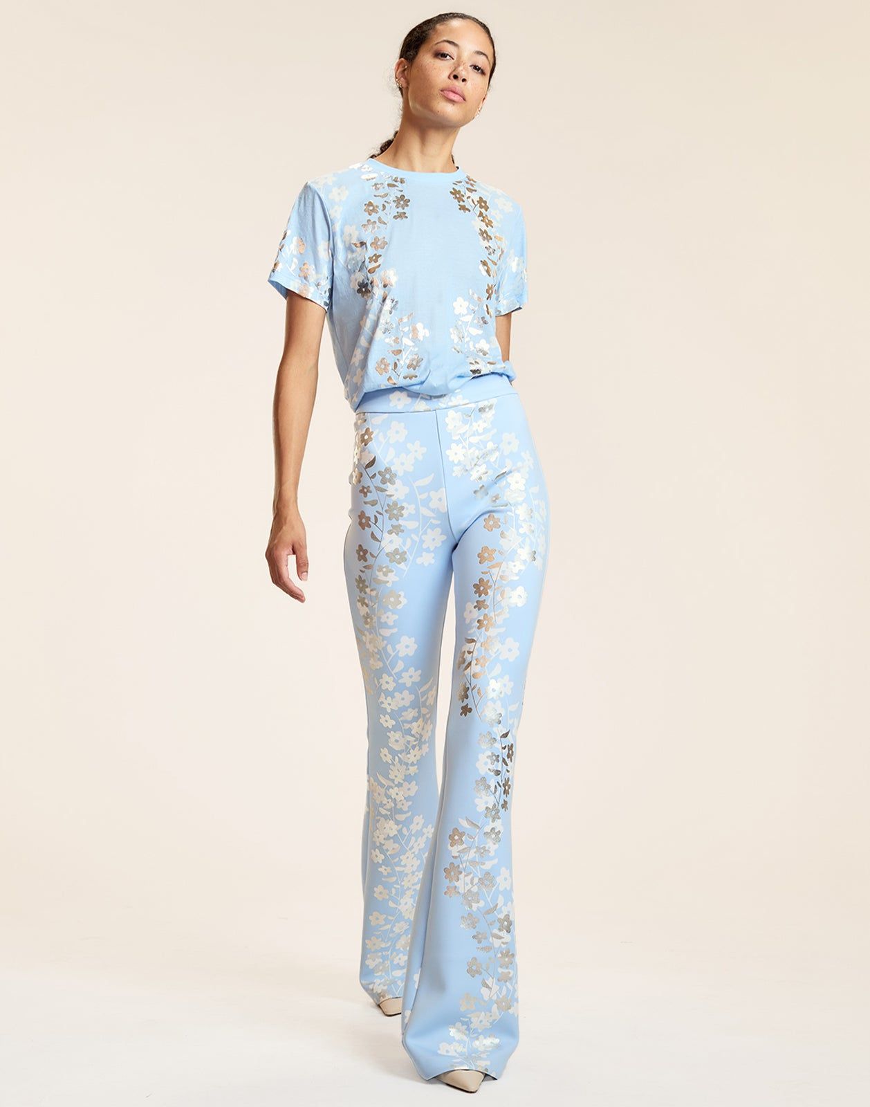 Metallic Bonded Pants