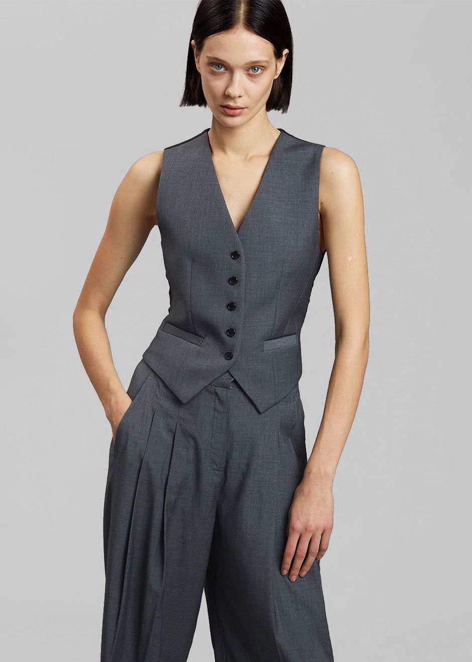 Gelso Waistcoat - Dark Grey Melange