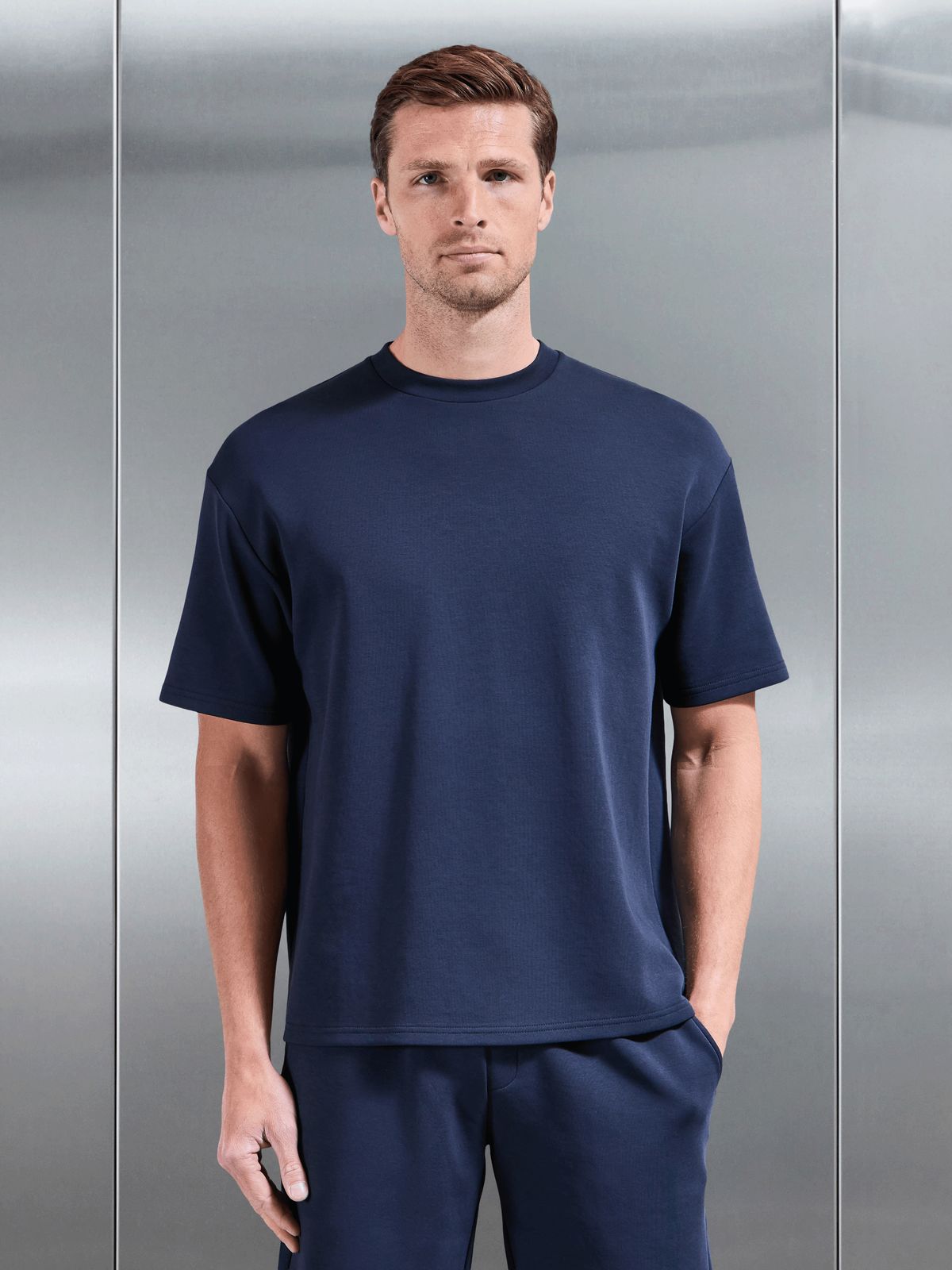 Everyday Luxe Relaxed T-Shirt in Navy