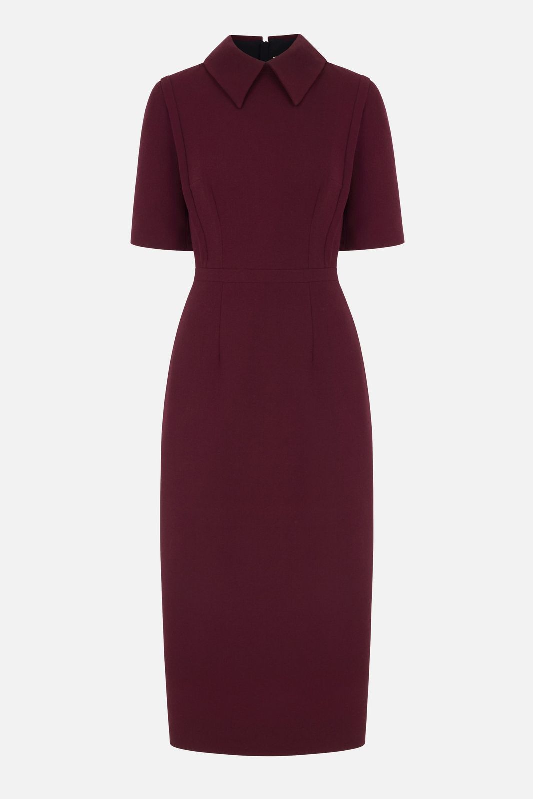 Valletta Dress in Plum Single Wool Crepe