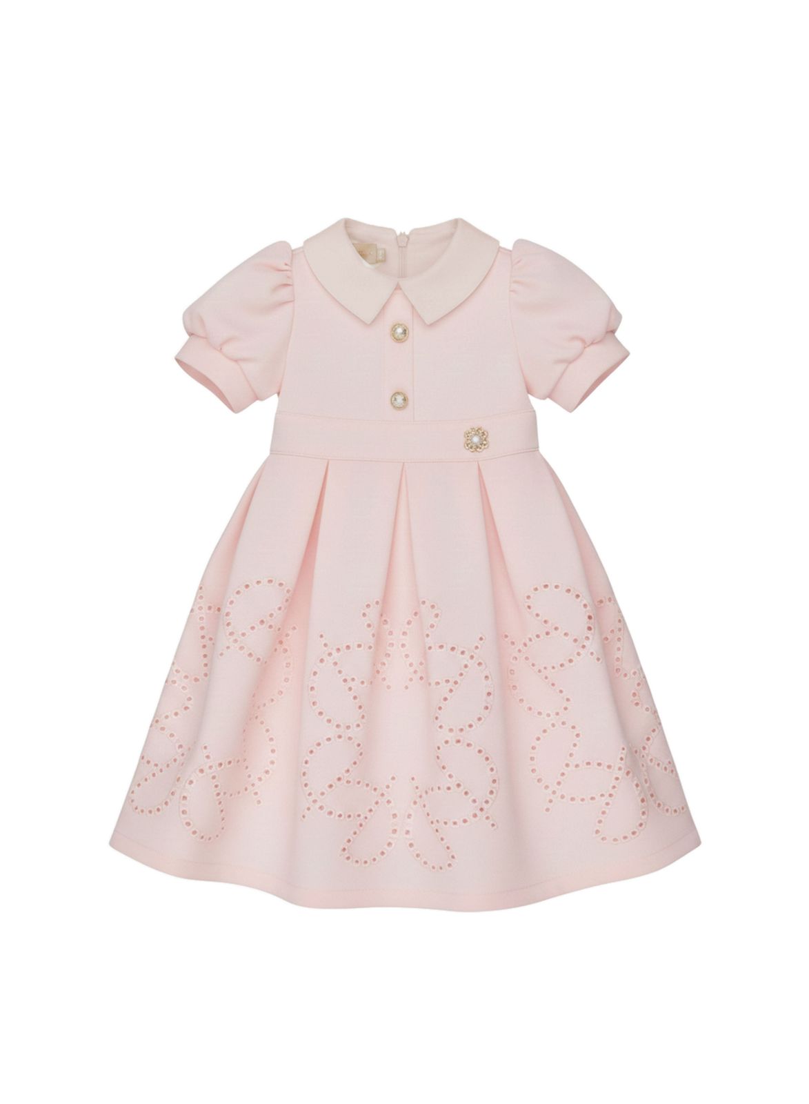 Embroidered Crepe Dress