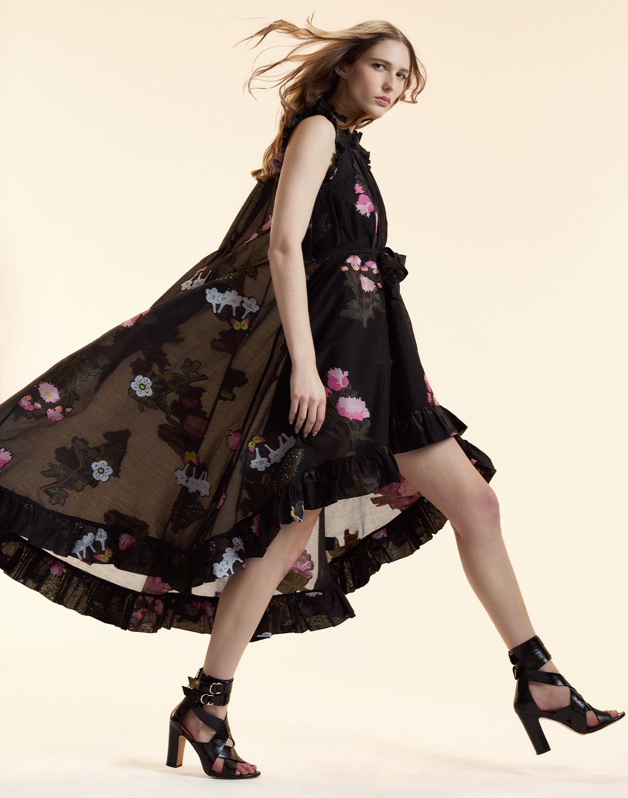 Fil Coupe High Low Dress