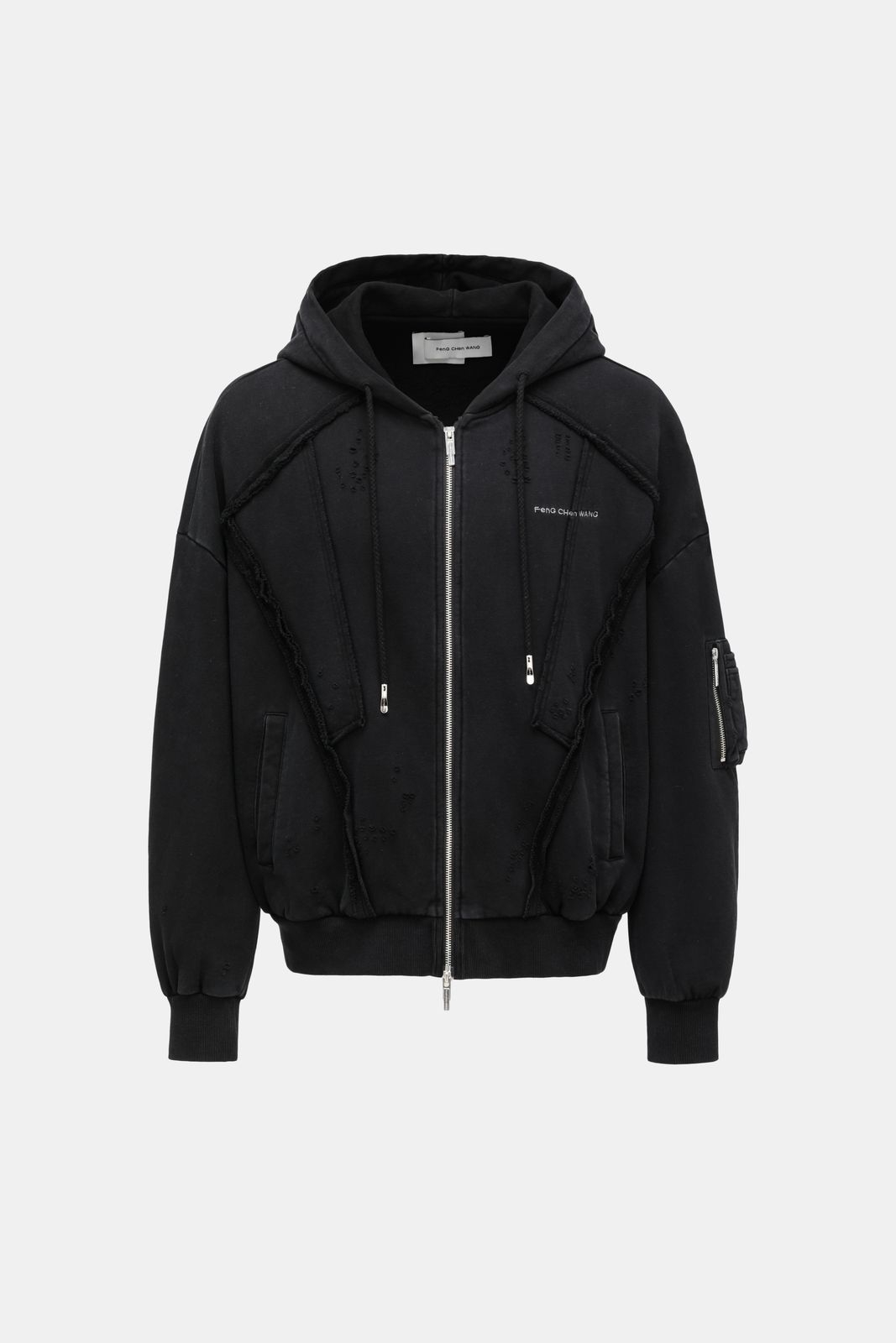 DECONSTRUCTION ZIP HOODIE