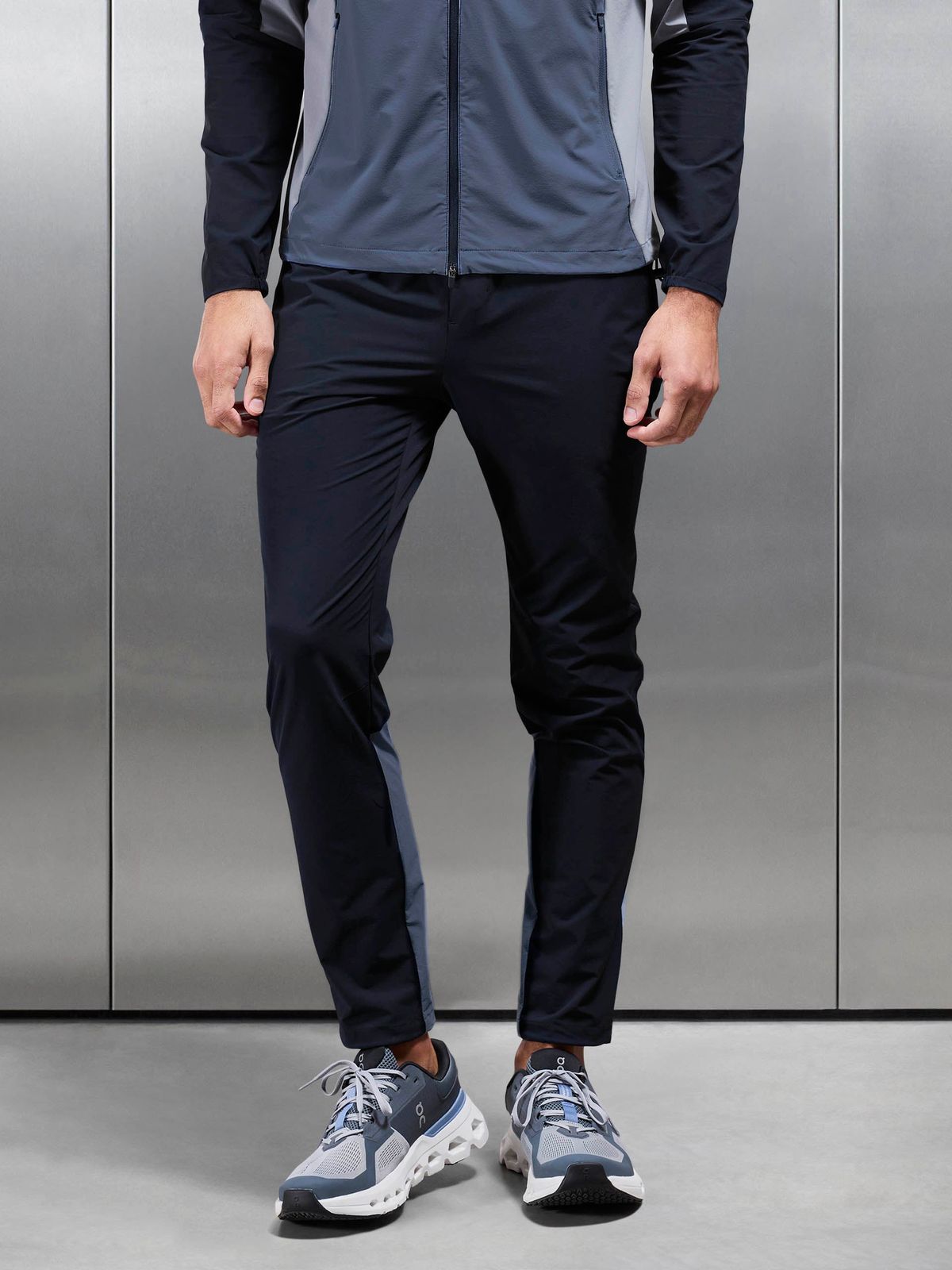 Active Colour Block Trackpant in Navy