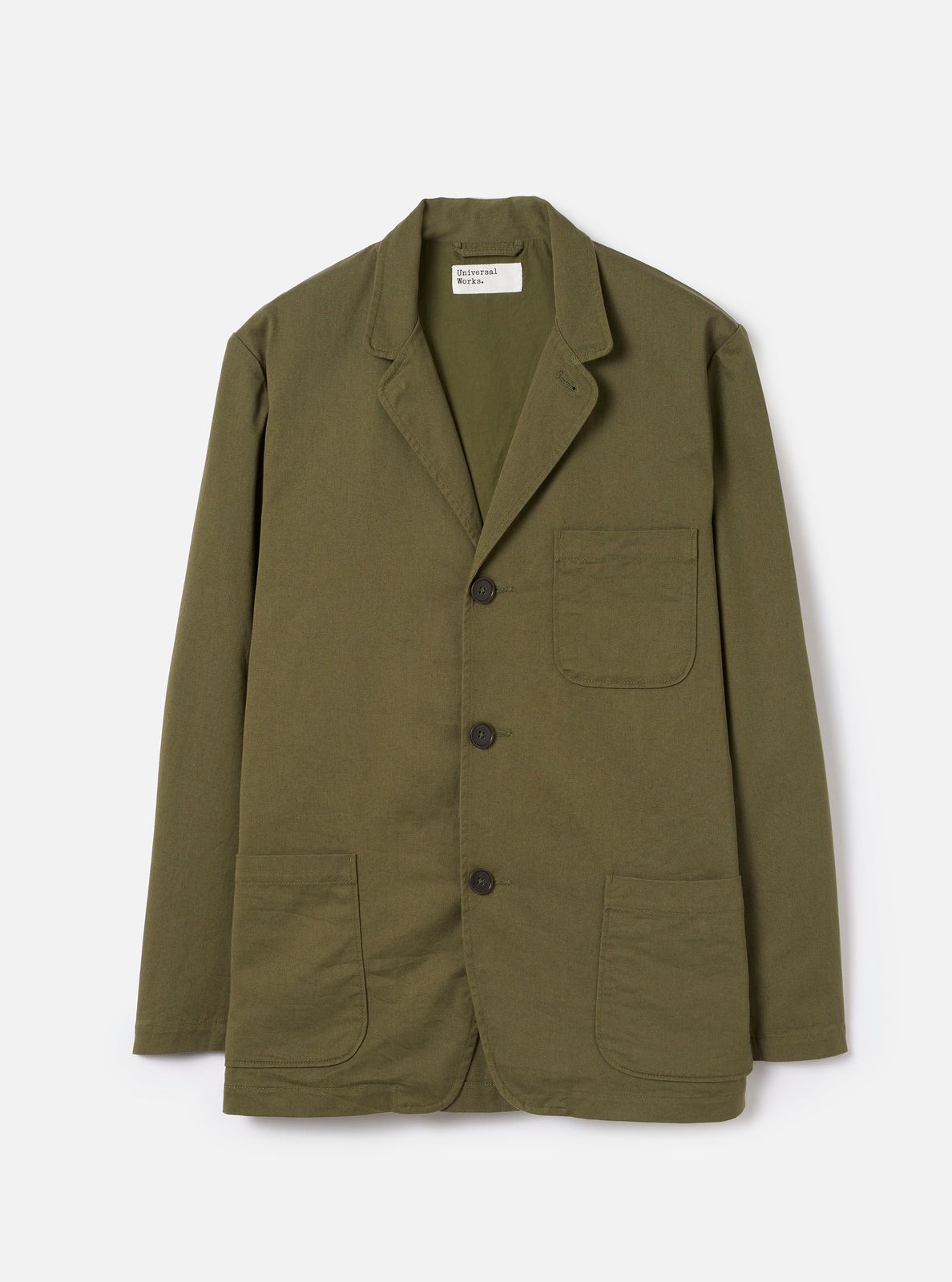 Light Olive Twill Three Button Jacket