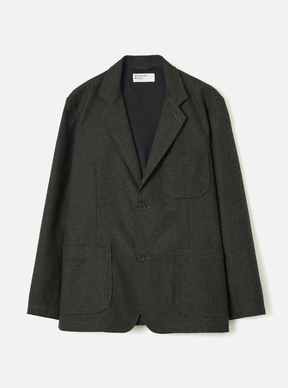 Olive Recycled Italian Tweed Two Button Jacket