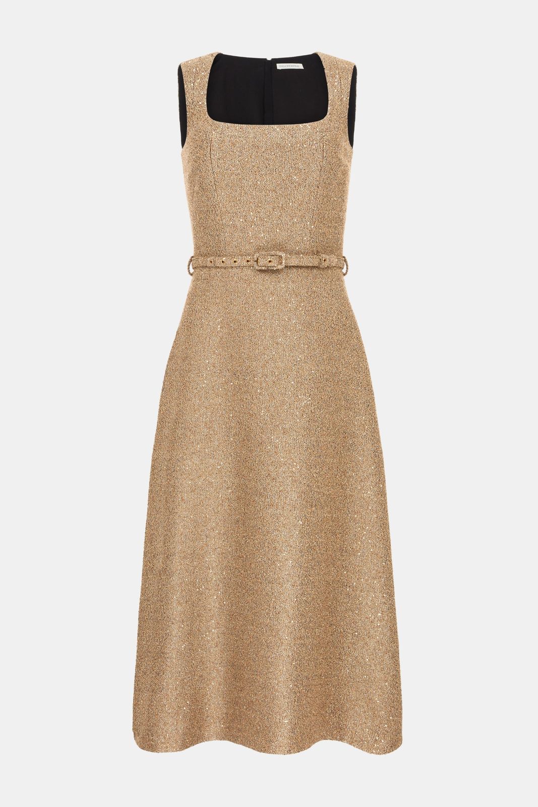 Ciro Dress In Gold Sequin Tweed