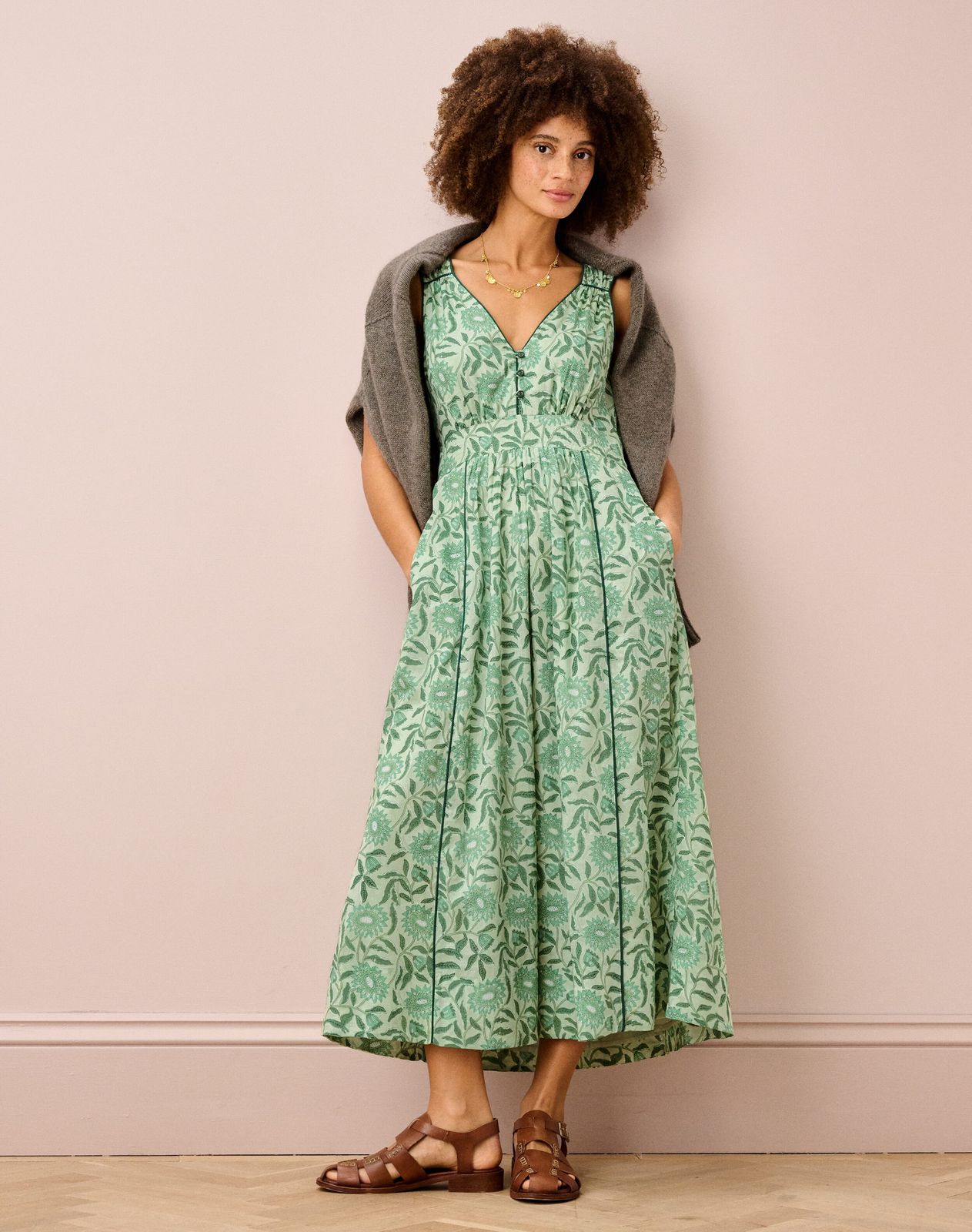 Organic Cotton Block Print Sundress