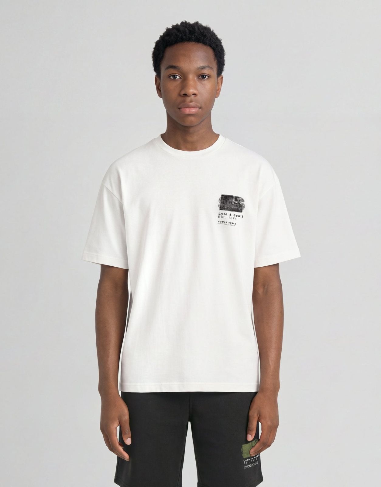 Half Tone Monogram Graphic T-Shirt