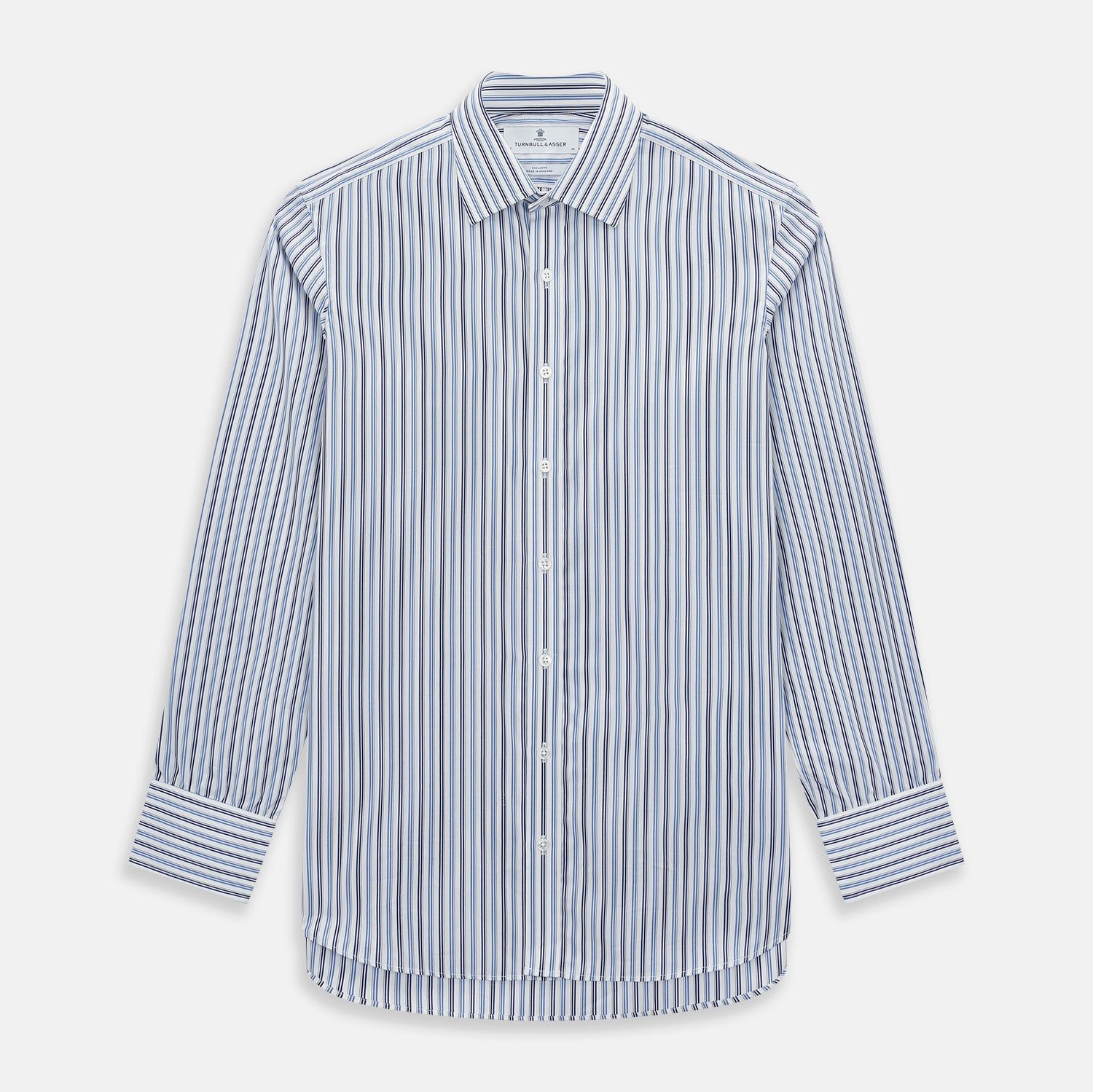 Blue and Navy Multi Stripe Mayfair Shirt