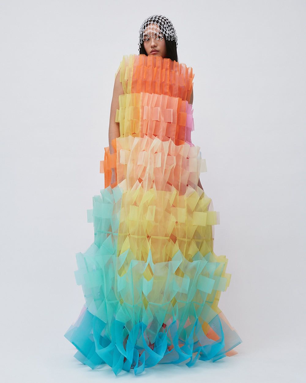 AIR-PLEAT RAINBOW GOWN