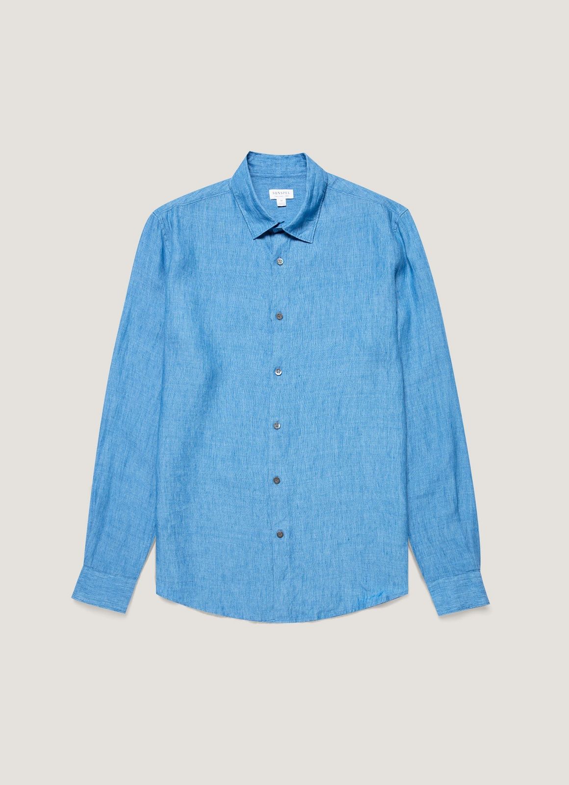 Men's Linen Shirt in Cool Blue