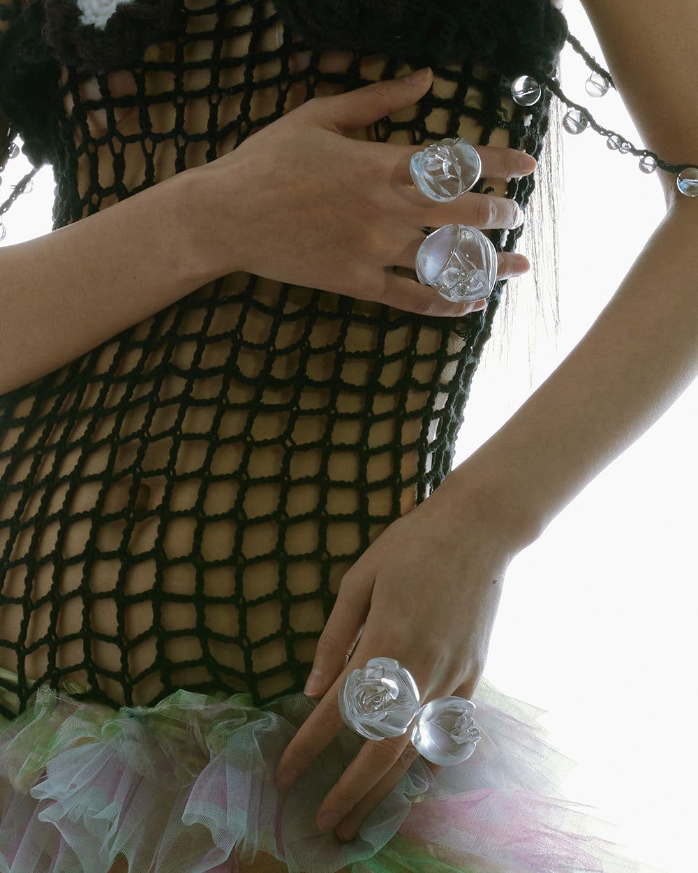 3D PRINT ROSE DOUBLE RING