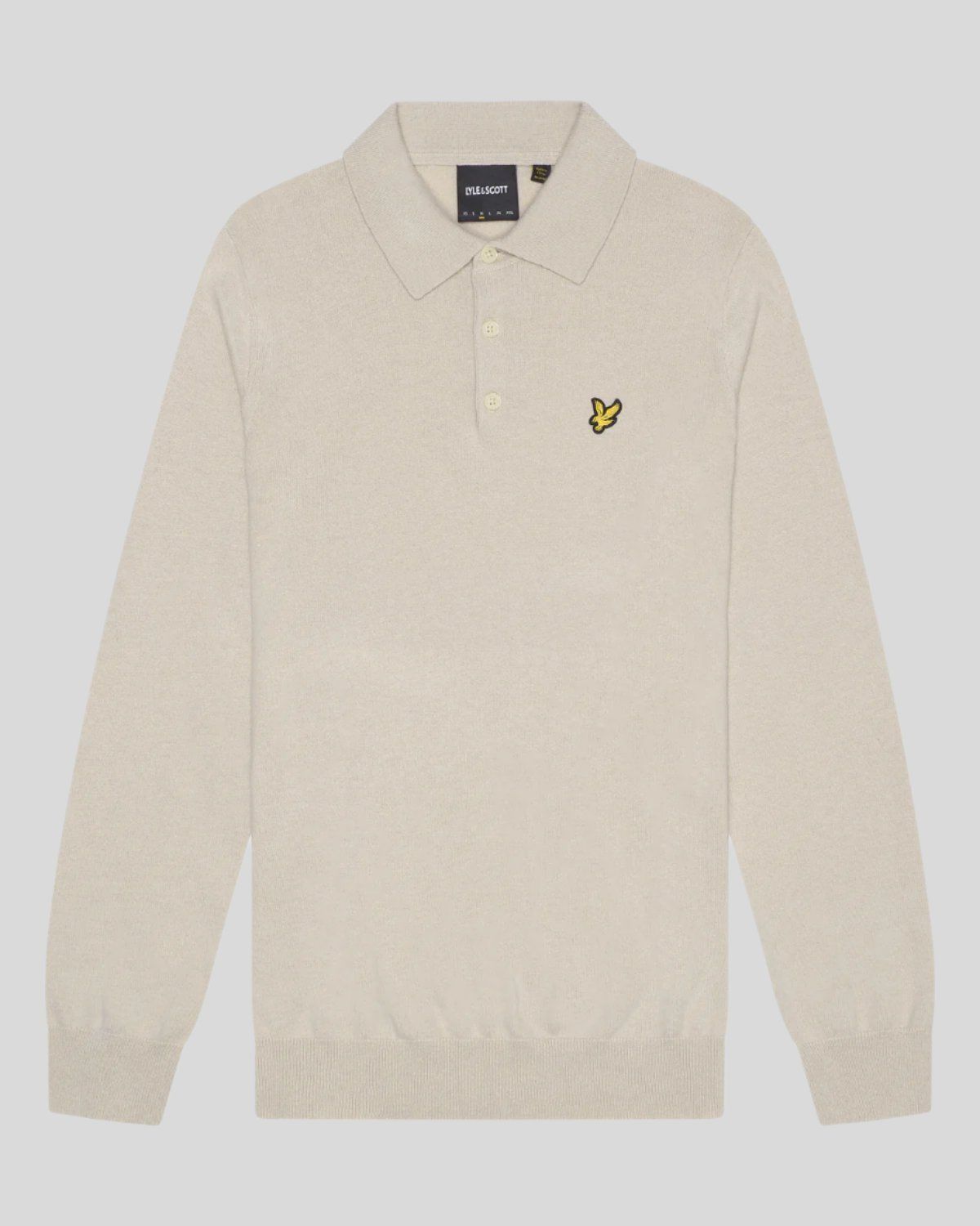 Merino Blend Long Sleeve Polo Shirt