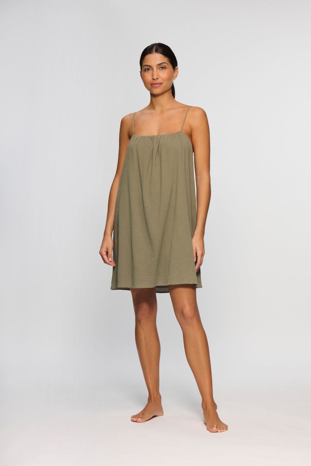 Olive Green Mini Dress