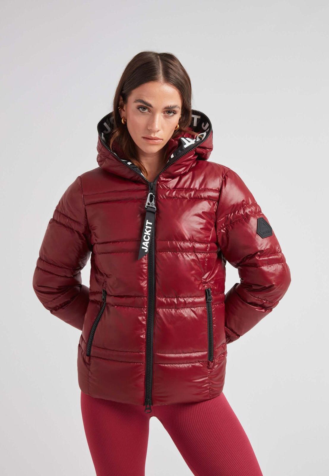 R4D Tramline Puffer Racer Jacket Lux Cranberry