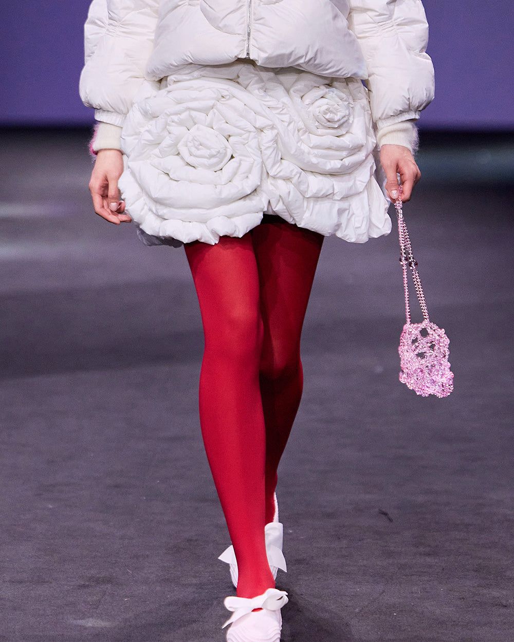 ROSE PUFFER MINI SKIRT