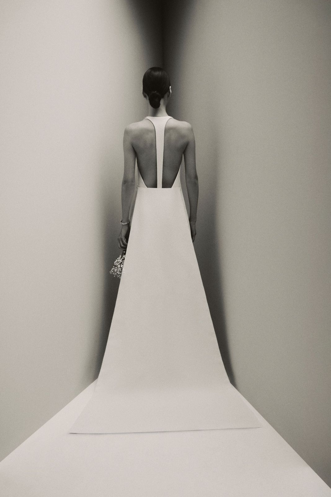 Mirella Bridal Dress in Ivory Double Faced Cloque
