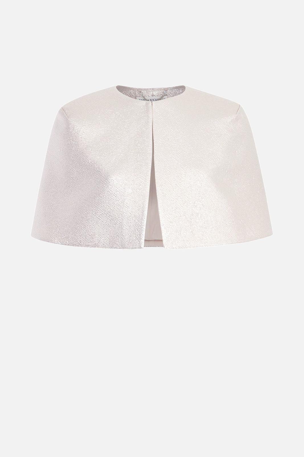 Domie Cape in Champagne Metallic Cloque
