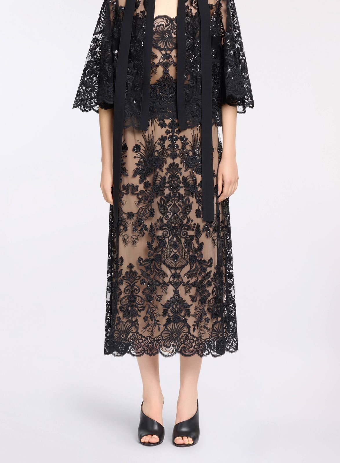 Sequin Embroidered Skirt