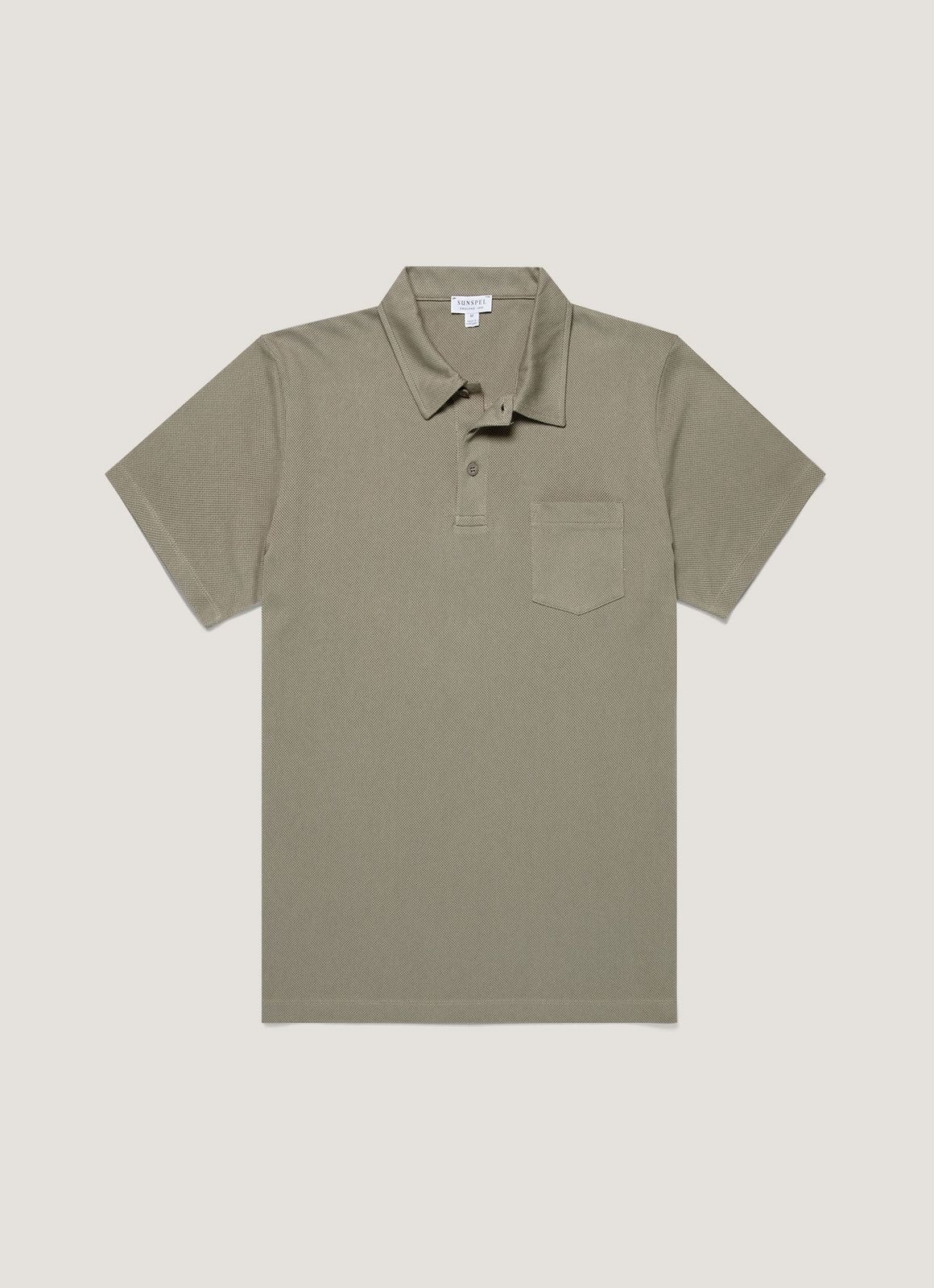 Men's Riviera Polo Shirt in Fossil Grey