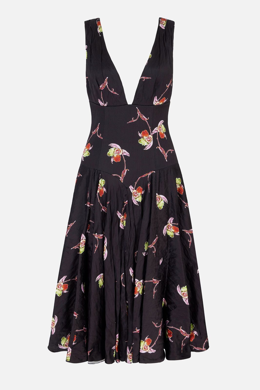 Nerita Dress In Black Satin