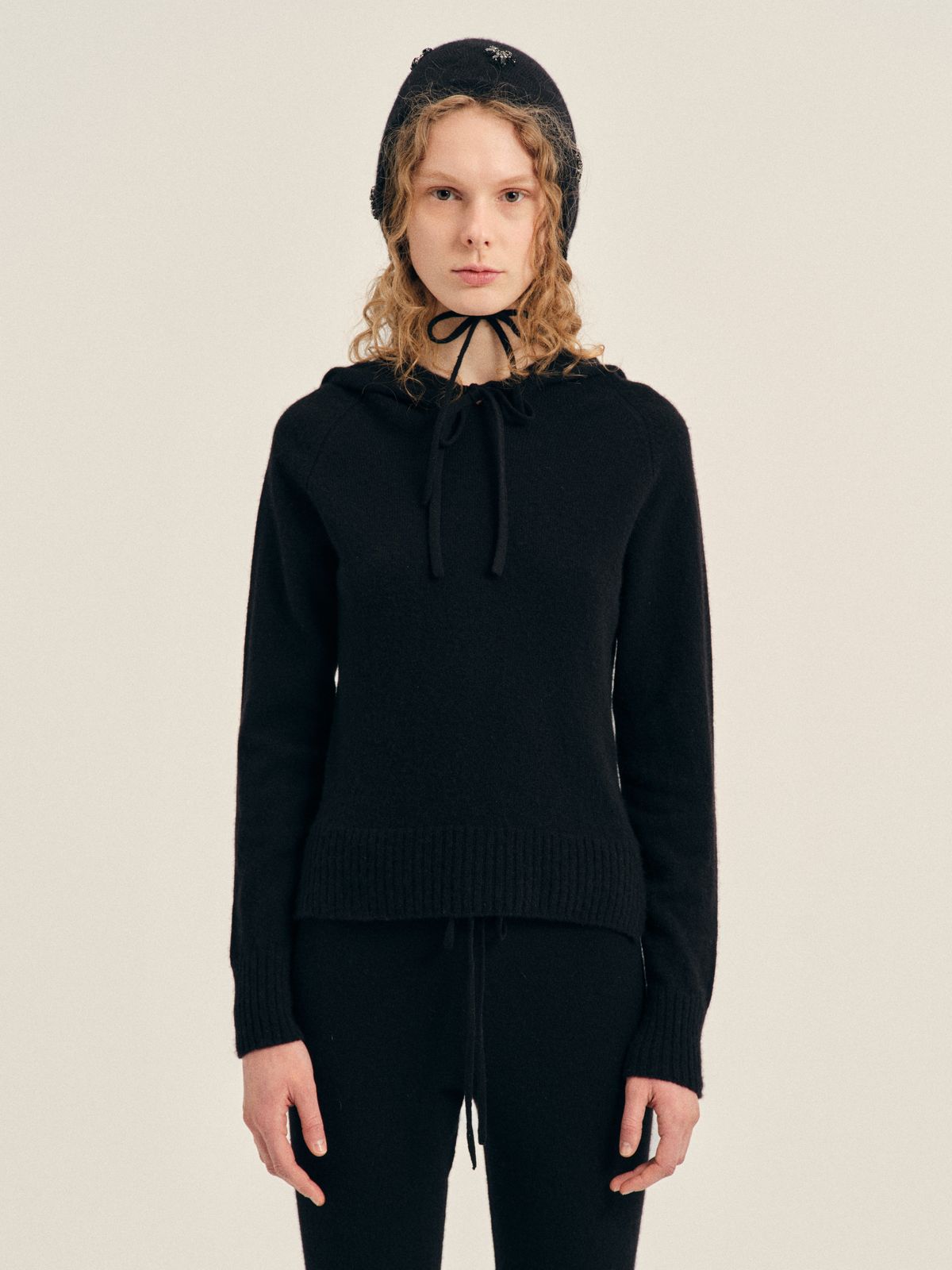 Turbo Embellished Relaxed Cashmere Hoodie