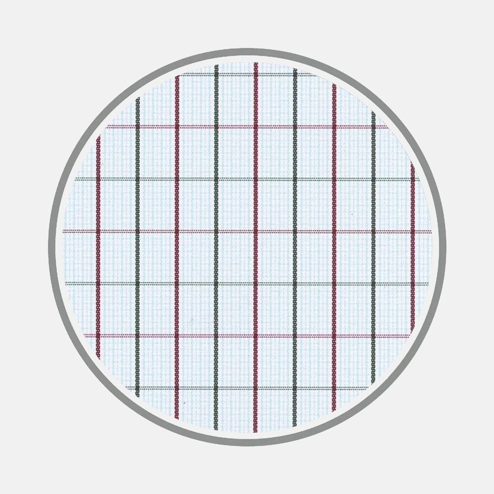 Burgundy and Forest Green Check Fabric