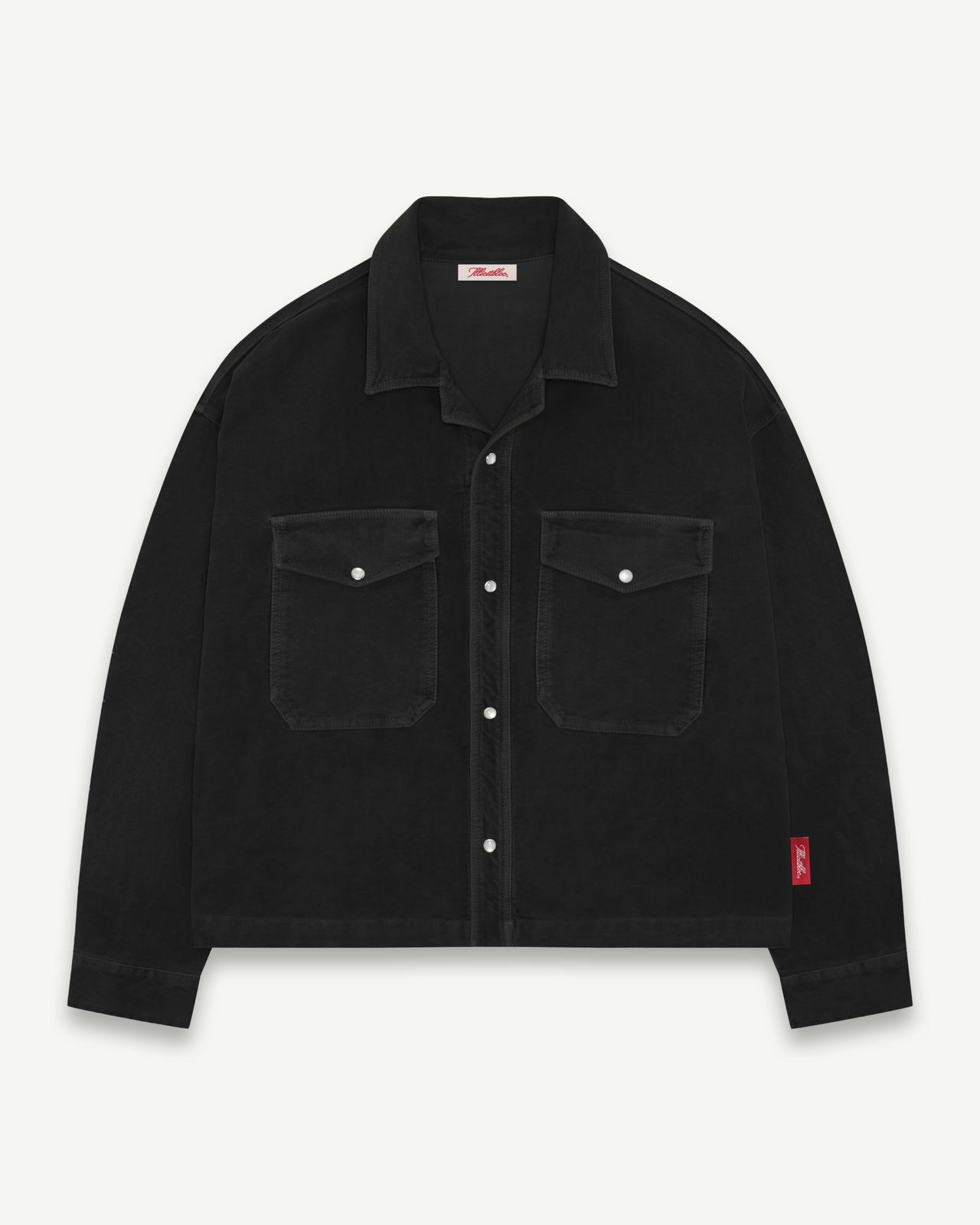 MOLESKIN RANCH STUD SHIRT - BLACK