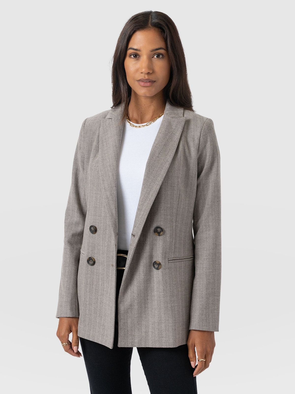 Cambridge Blazer - Brown Herringbone