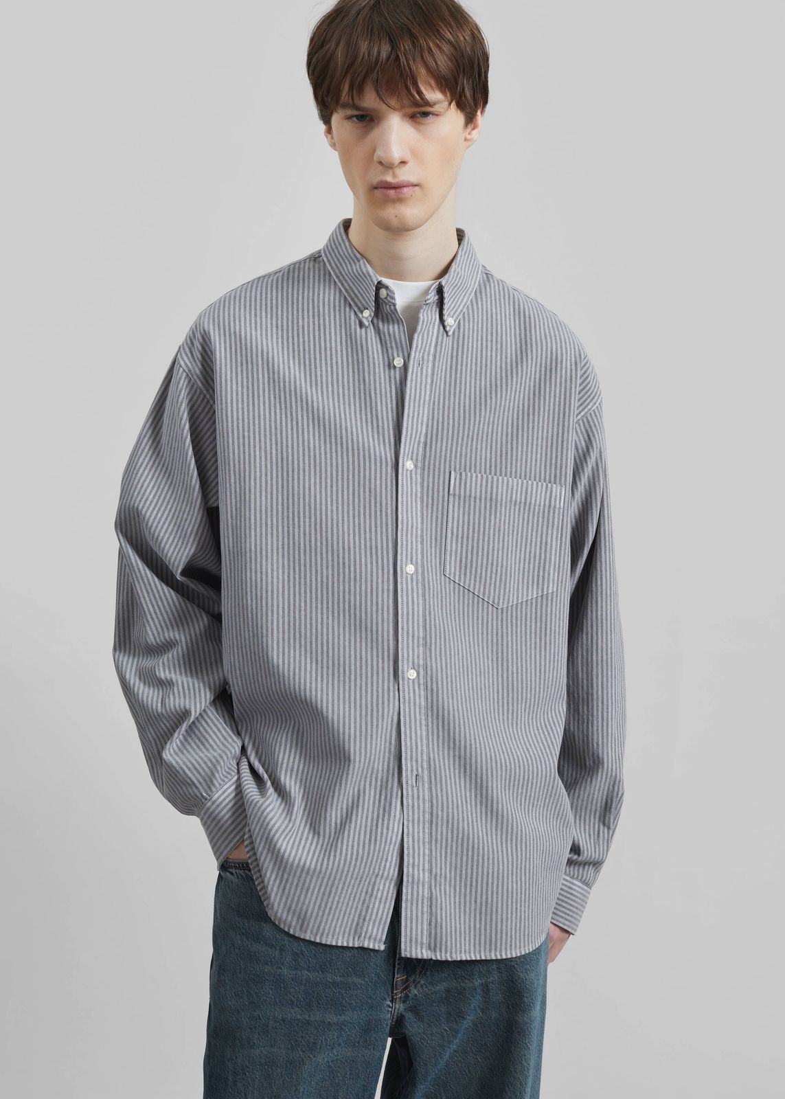 Legan Shirt - Grey Stripe