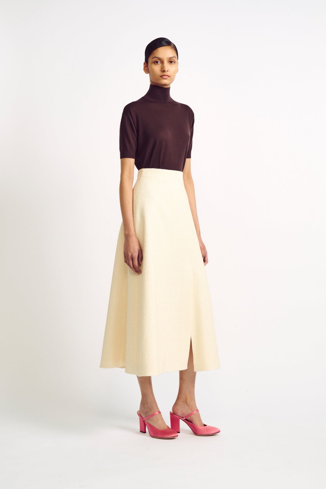Laurie Chocolate High Neck Knit