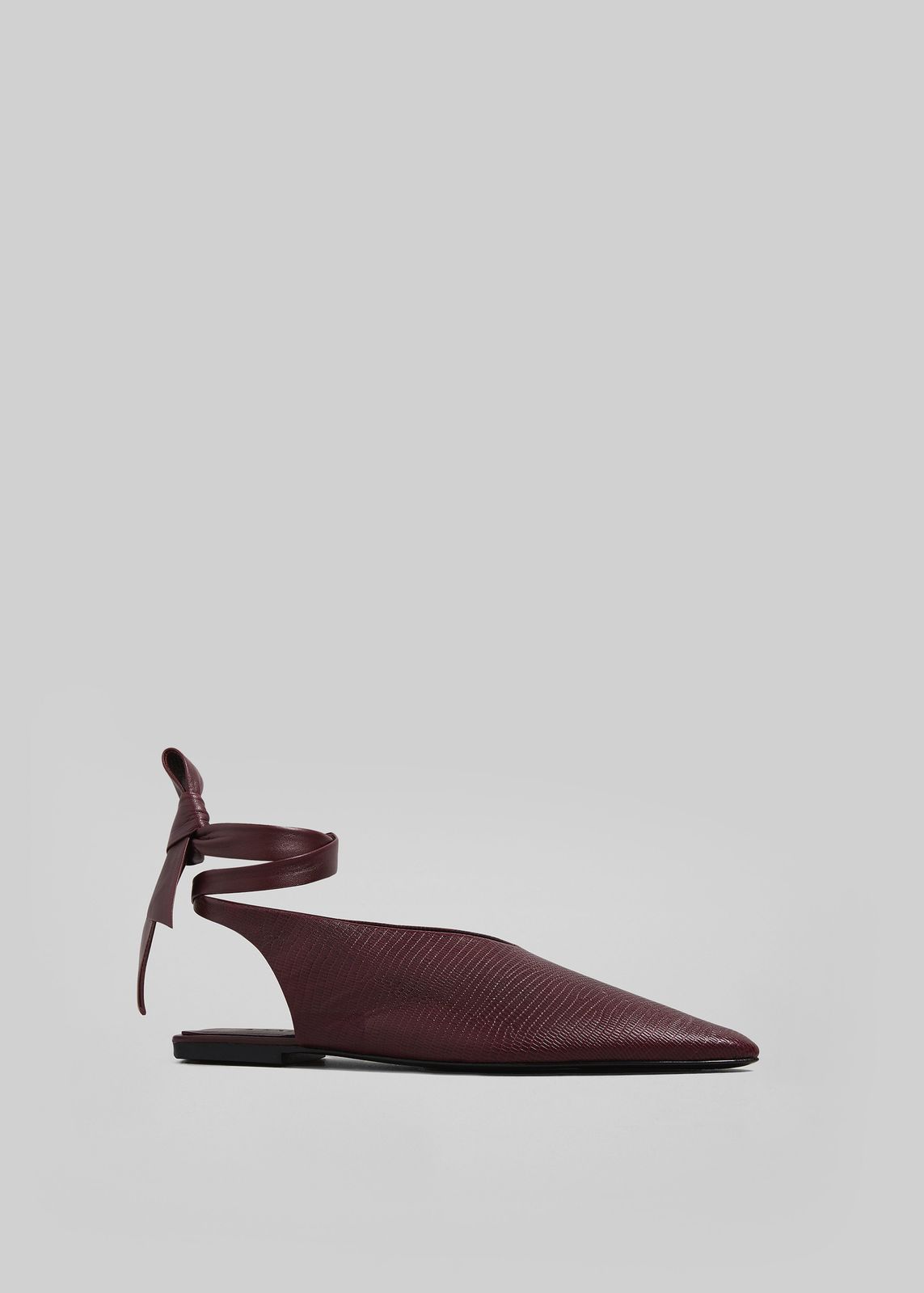 A.Emery The Maude Flats - Mulberry Embossed Lizard