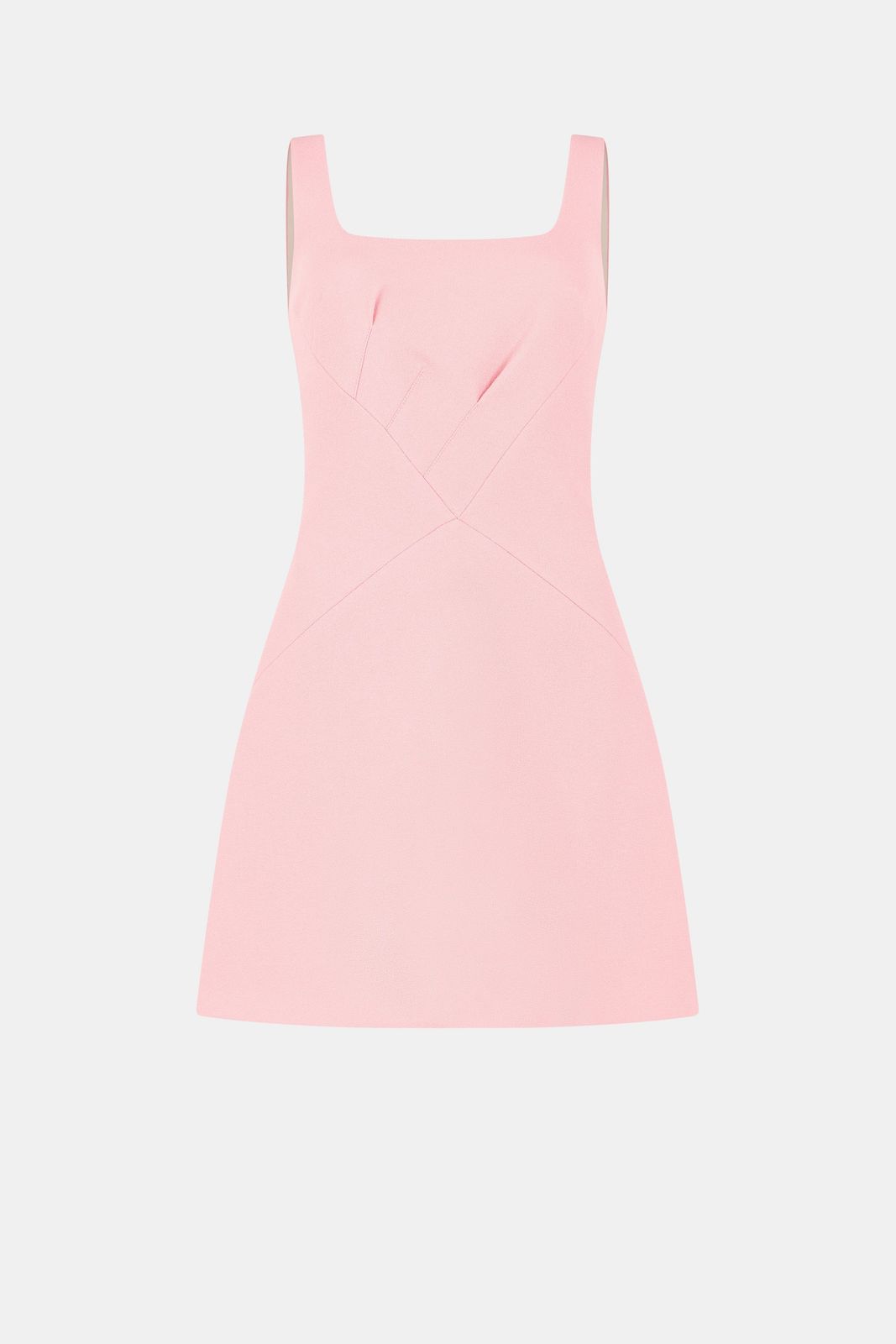Larvall Dress In Pink Sorbet Single Wool Crepe