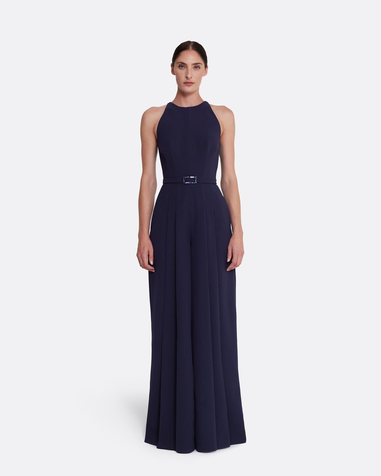 Althea Jumpsuit in Azurite with Multi-blues