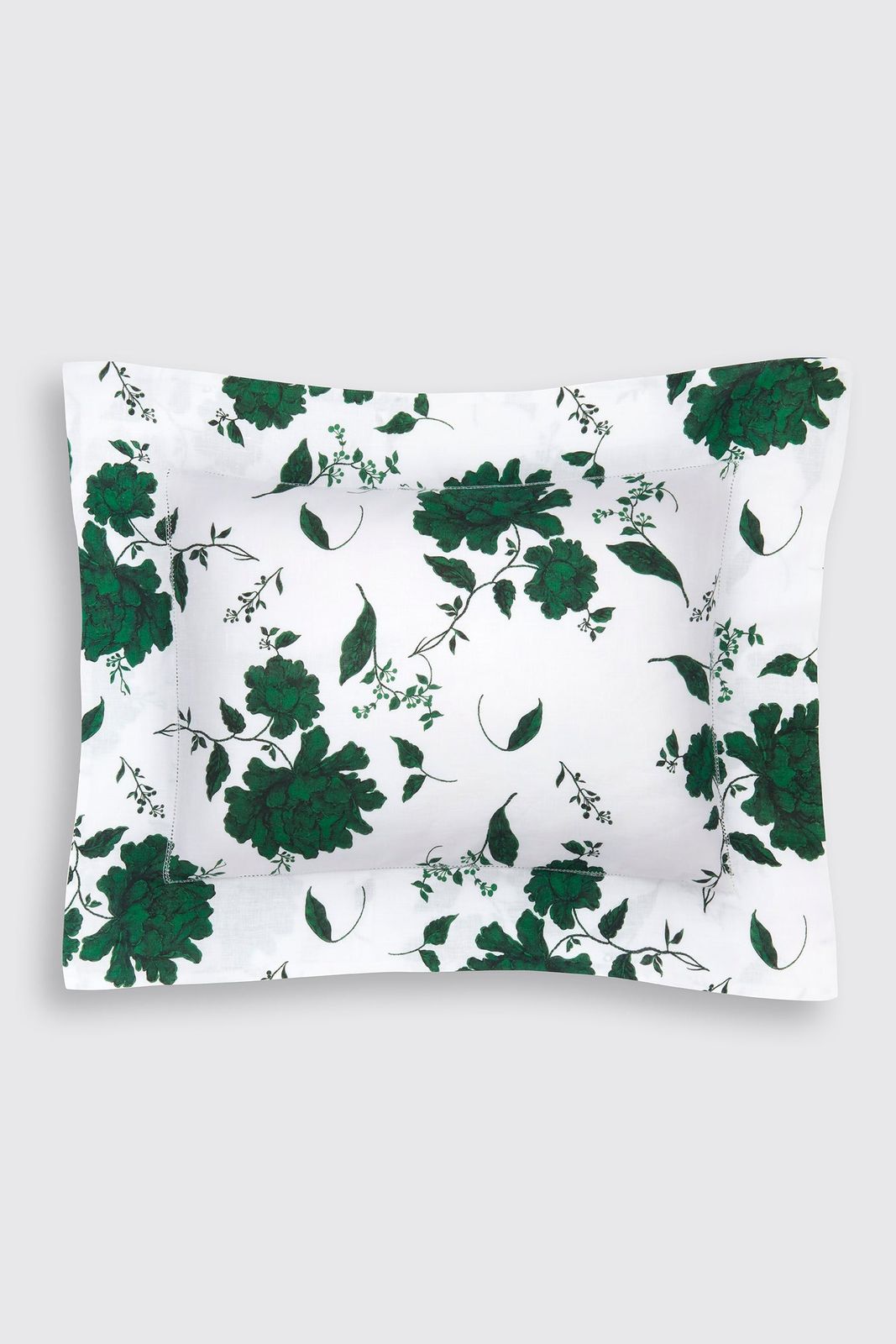 Amalia Pillow Slip in Green Peony Print
